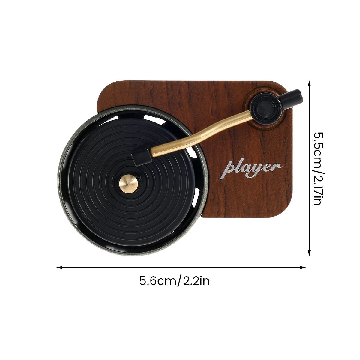 2Pcs Car Air Freshener Record Player Retro With 12 Pcs Aromatherapy Tablets Air Diffuser Clip Record Player Shape bmw Accessorie Zpaxo