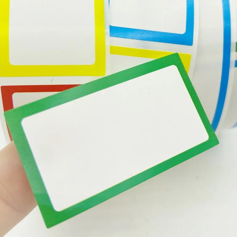 1 roll Waterproof Blank Self Adhesive Assorted Stickers Removable Label Stickers Name Tag Bottle File Document School Supplies Zpaxo