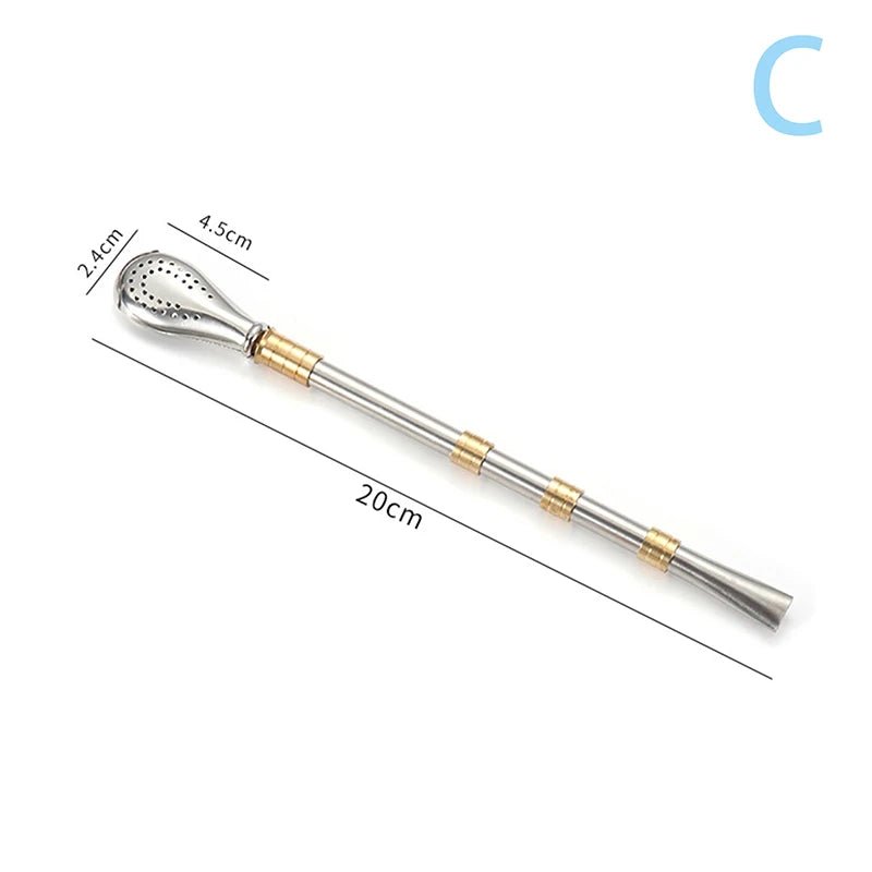 Stainless Steel Straws Yerba Mate Straw Tea Drinking Bombillas Filter Zpaxo A5