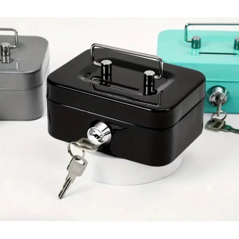 Lockable Safe Key Portable Metal Creative Coin Organiser Sturdy