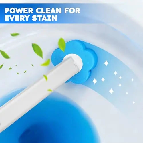 New Wall-Mounted Disposable Toilet Brush Set,miracle Mop Toilet Cleaner Hands Stay Clean Comes with Replacement Brush Heads Zpaxo