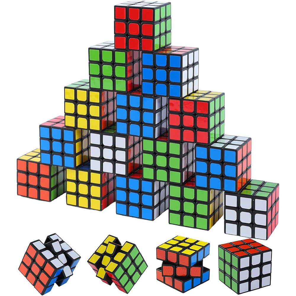 6/12/24Pcs Mini Magic Cube Puzzle 3x3x3 Puzzle Game Toys for Kids Gift Birthday Party Favors Zpaxo