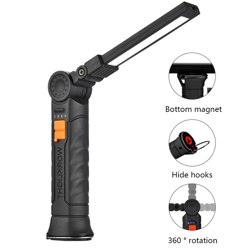 COB LED Work Light – USB Rechargeable Magnetic Flashlight | KDULIT