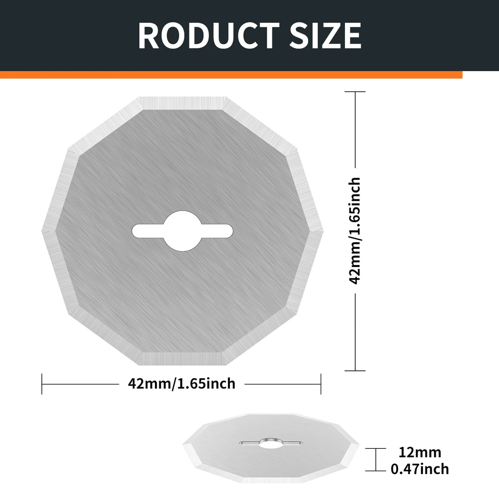4Pcs Cordless Electric Scissors Blade for RC2600K/RC2601/RC2602 Tungsten Steel Rotary Blade Replacement Leather Carpet Sewing Zpaxo