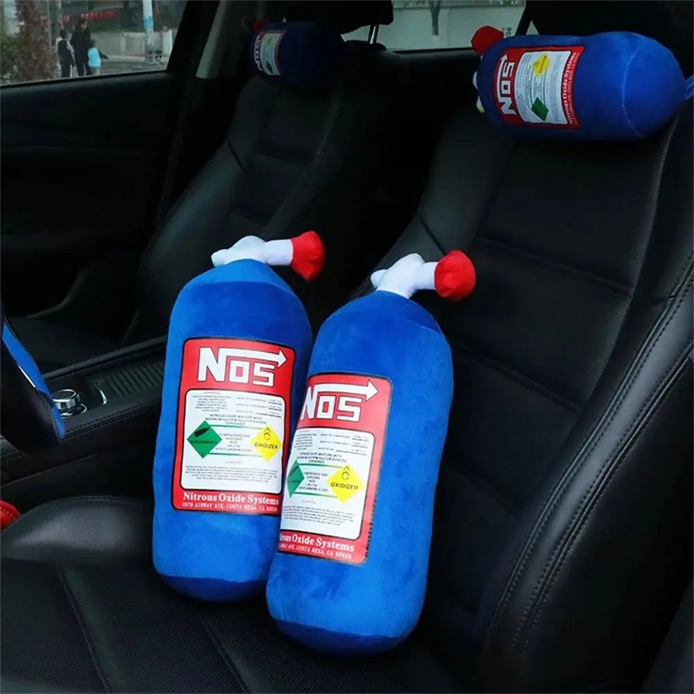 Car Decor NOS Bottle NOS Nitrous Oxide Bottle Toys Car Seat Supports Waist Cushion Car Neck Pillow Cat Headrest Zpaxo