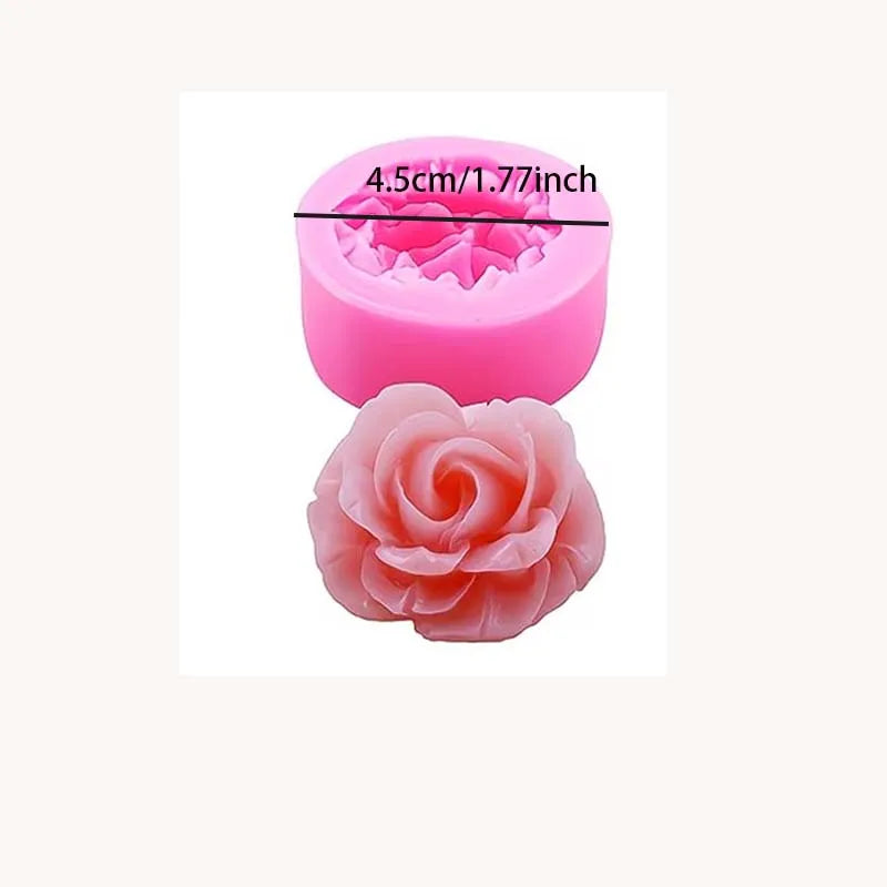 Rose Flower Silicone Mold – Candle, Resin, Clay & Chocolate DIY Craft Silicone Mold Zpaxo 1pc mold