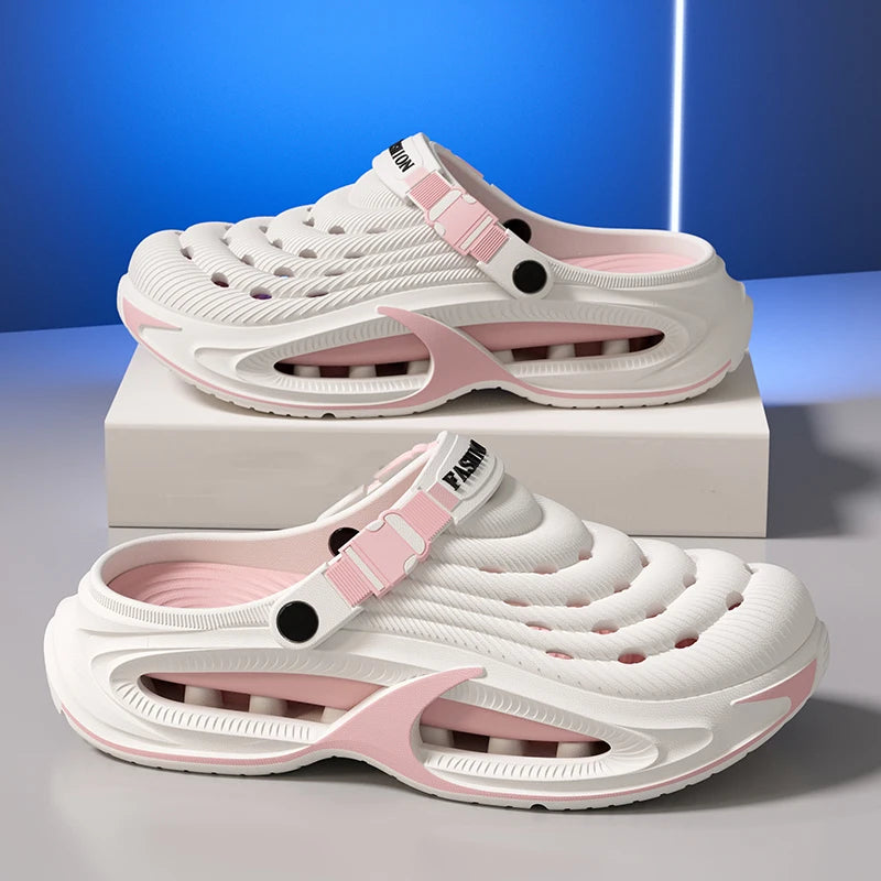 Men's Hollow Slippers Indoor Outdoor Women's Sandals Beach Non-slip