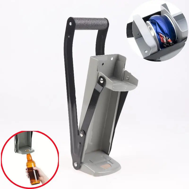 Metal 12 Can Crusher Heavy Duty Smasher Press Bottle Recycl Seltzer Zpaxo
