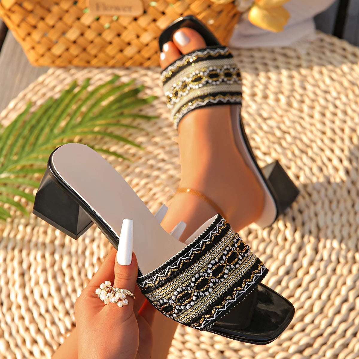 Women Sandals Luxury Summer High Heels Sandals Brand Designer Colorful Party Shoes Woman Plus Size Sexy Shoes Zapatos De Mujer Zpaxo black 38