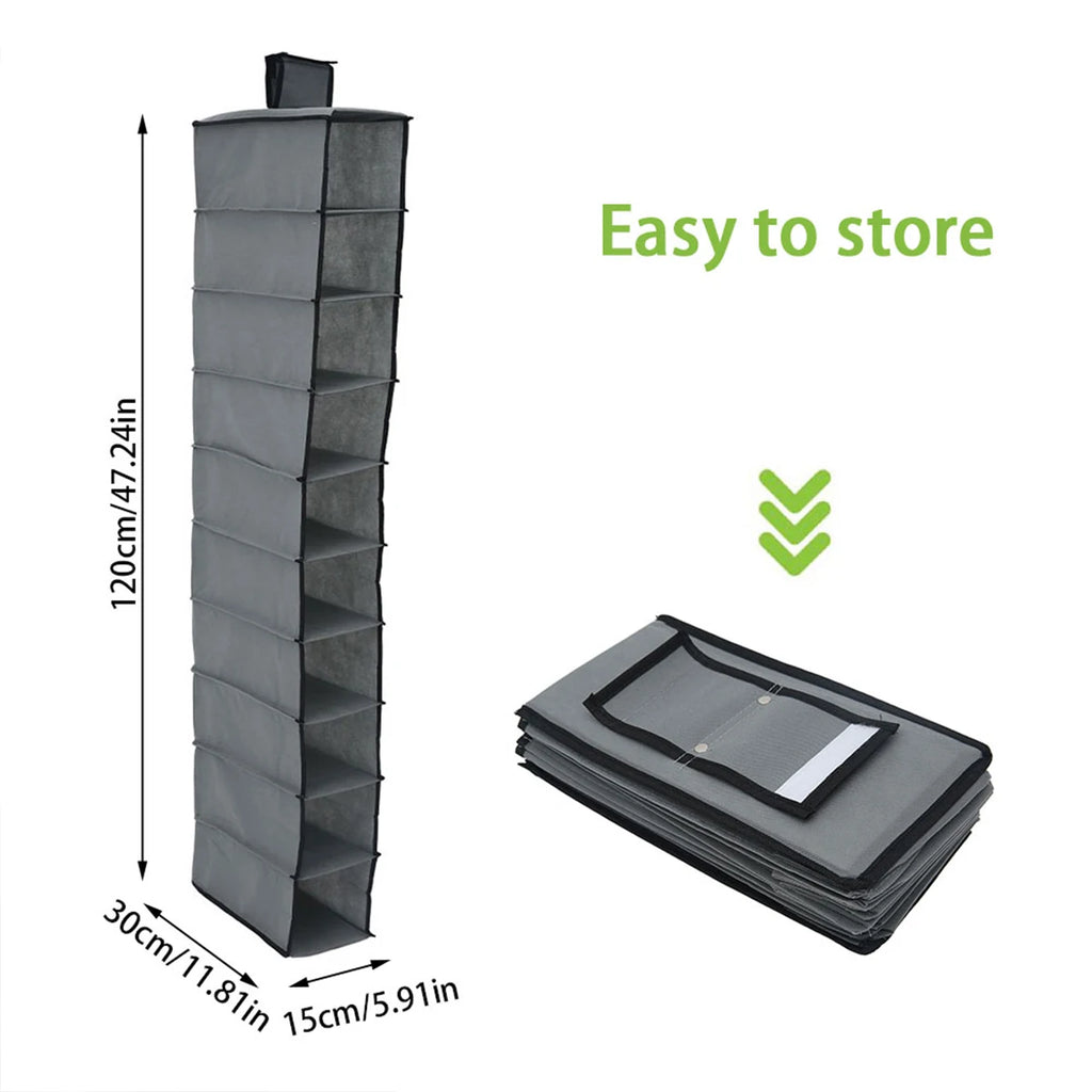 Multi Layer Hanging Bag Drawer Box Storage Universal Wardrobe Cloth Underwear Organizer Hanger Bag Household Supplies Shoe Rack Zpaxo Type A-1