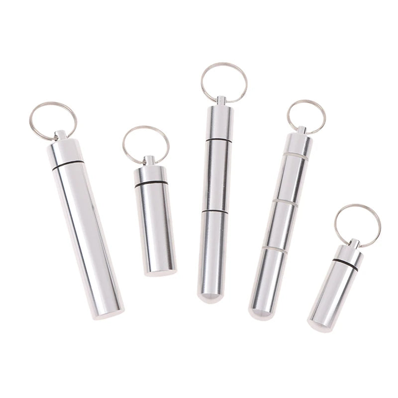 Medicine Box Health Care Waterproof Aluminum Pill Case Bottle Cache