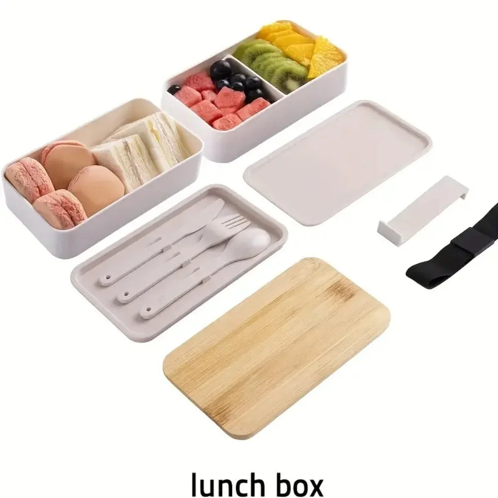 Lunch Box Meal Container Cutlery Microwave Safe Features Stackable Zpaxo