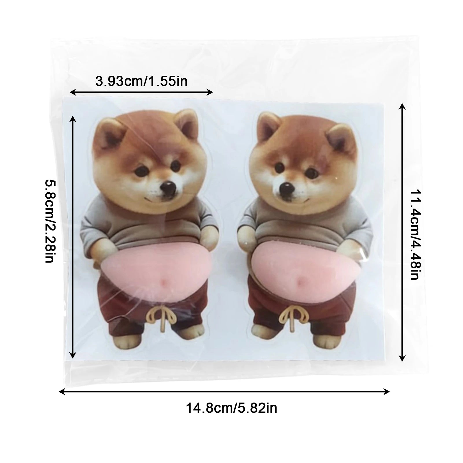 3D Squeeze Puppy Cartoon Stickers – Kids Party Favor Decor Cartoon Sticker Set Zpaxo dog 02