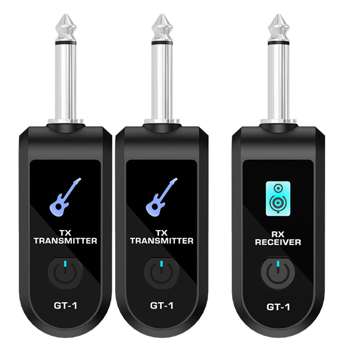 Wireless Guitar System Launcher Receiver Transmitter Bass Pickup Zpaxo One to two