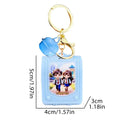 3D Book Keychain School-Theme Miniature Keyring Folding Popup Book Small School Toys Key Chain For All Ages Friends Family Zpaxo Blue China Mainland