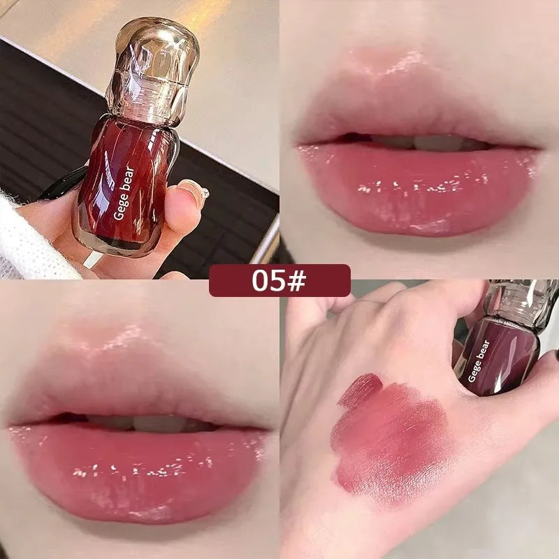 Gegebear Crystal Clear Lipgloss Hydrating Water Liquid Lipstick Light
