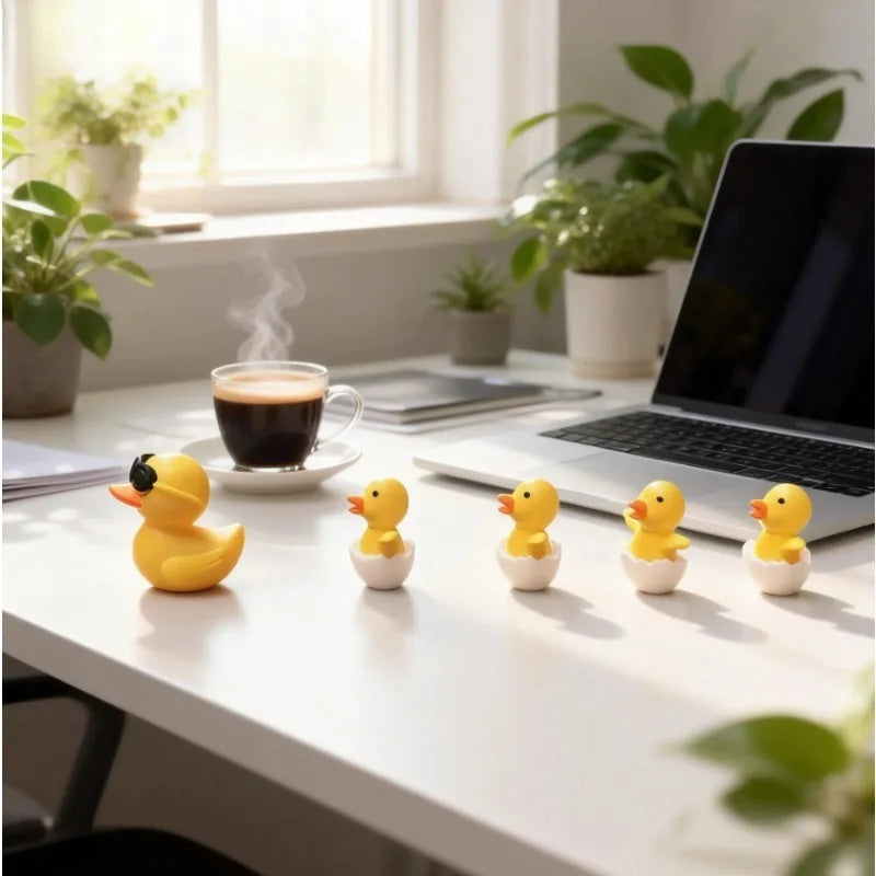 Cute Rubber Duck Car Decor Design Dashboard Ornament Interior