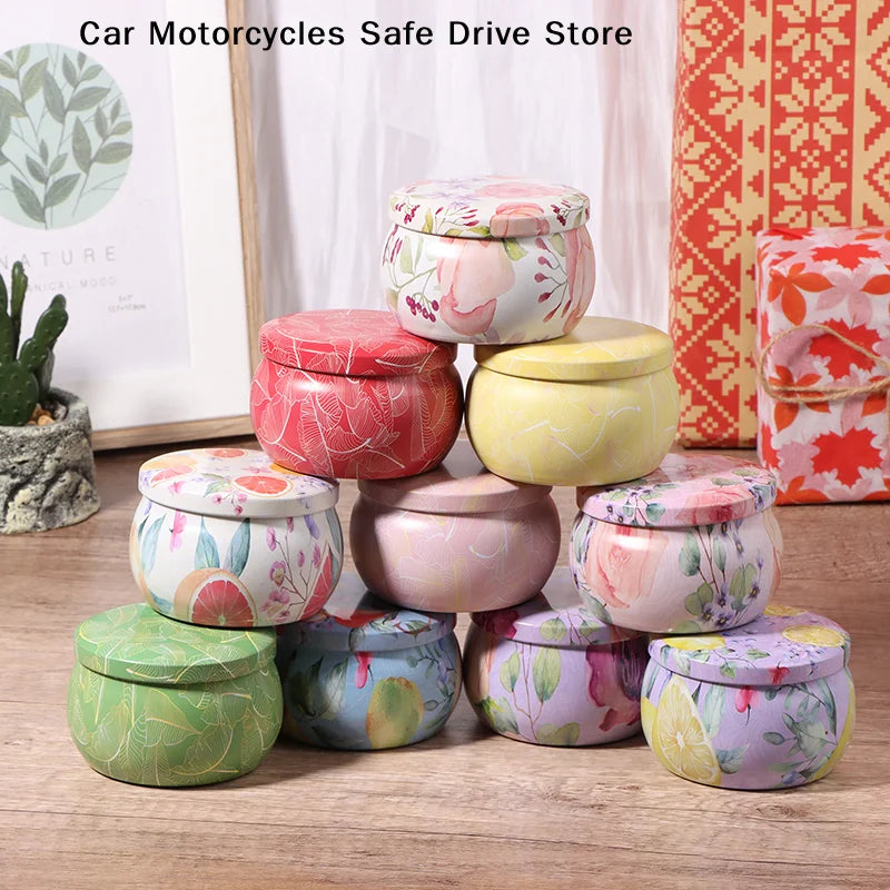 CM4OZ Sealed Jar Metal Candle Tin Jars Candy Box Rose Tea Pot Jewelry