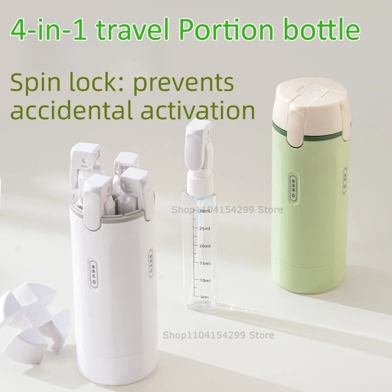 4 In 1 Travel Dispenser Fillabl Portable Travel Bottles Leak Proof Leakproof Travel Container For Perfume Shampoo Conditioner Lo Zpaxo