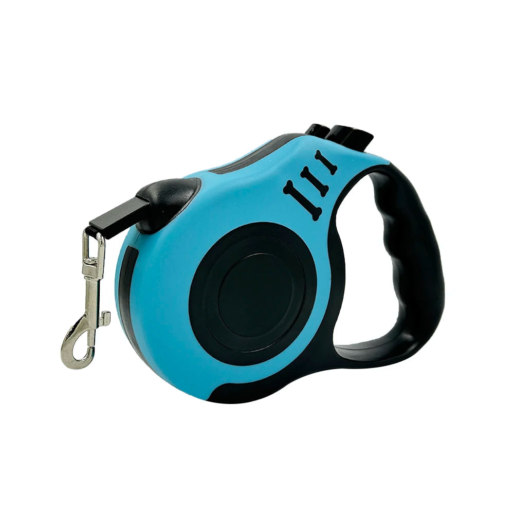 3m 5m Dog Leash for Small Dogs Cat Automatic Retractable Durable Nylon Lead Puppy Outdoor Travel Walking Hiking Traction Rope Zpaxo Turquoise and Black 5M
