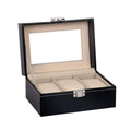 Watch Box Organizer Men 3-Slot Storage Case Transparent Acrylic