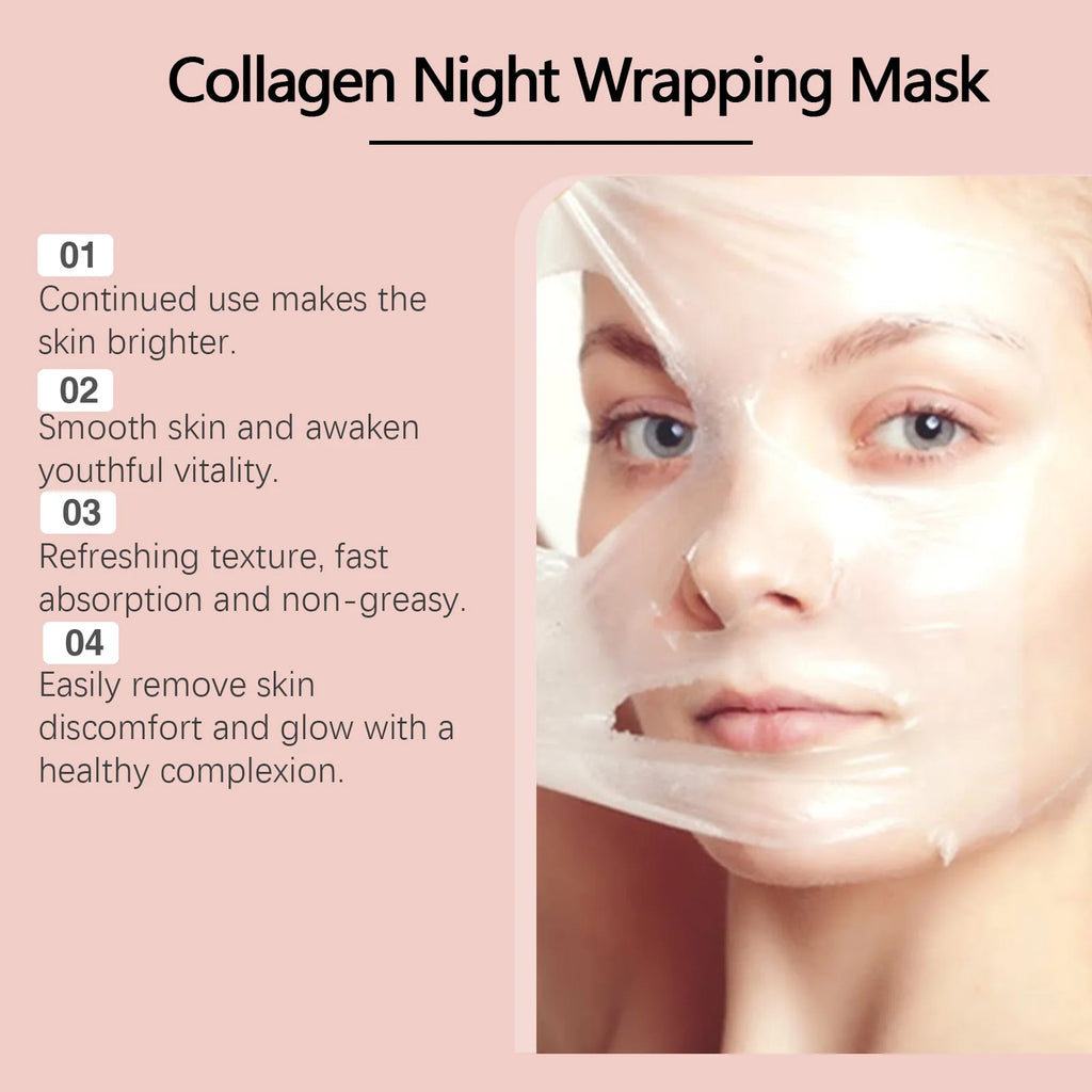 Collagen Peel-Off Night Face Mask – Firming & Hydrating Gel Peel-Off Face Mask Zpaxo