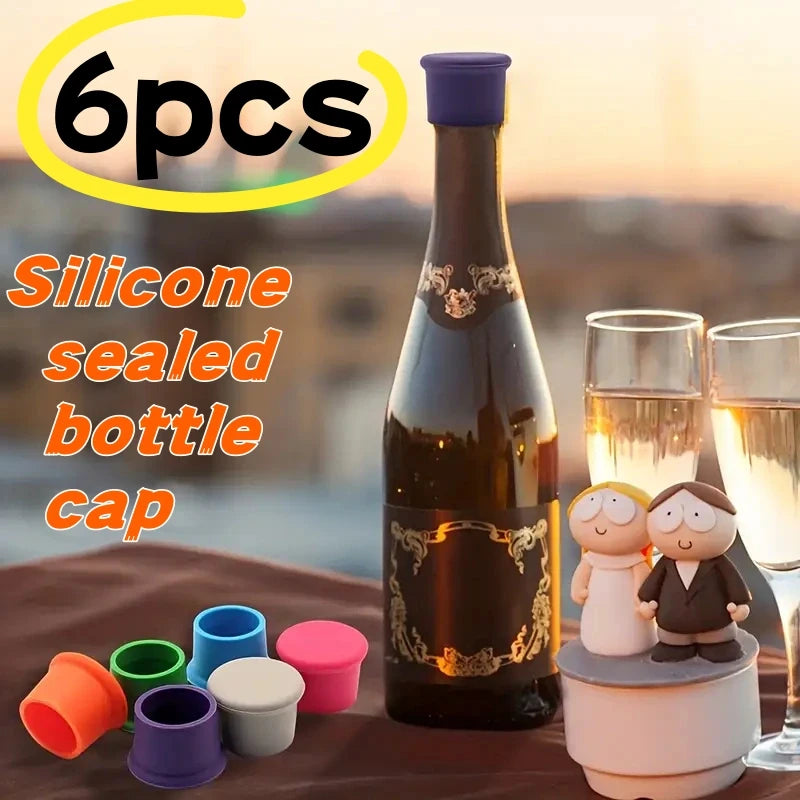 Silicone Wine Stopper Reusable Leak-Proof Cap, Universal Fit for Xmas Bday NYE Gift Zpaxo