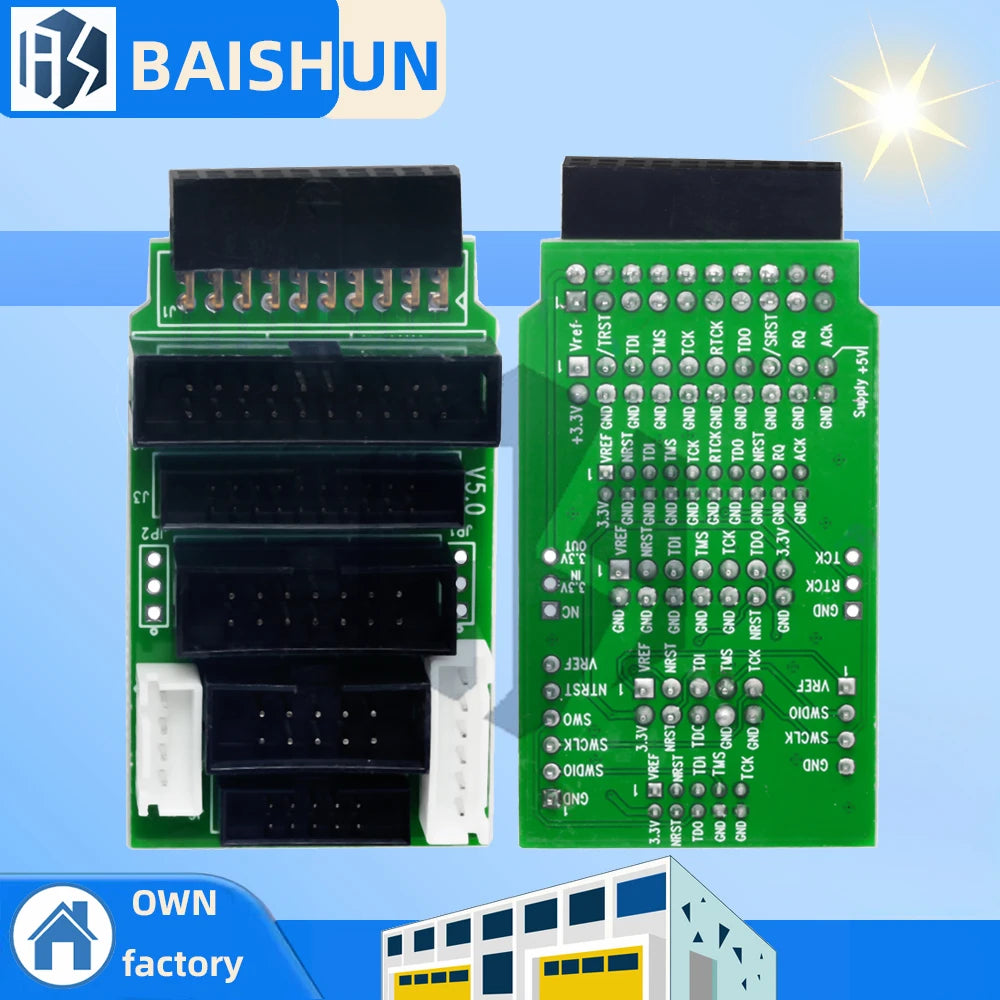 J-link V8 ULINK2 ARM JTAG Debug Adapter Converter Board 3 3V-5V 10 Zpaxo