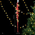 Red Glitter Christmas Pendant – Snowflake & Bow Tree Ornament