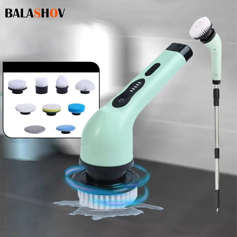 Wireless Electric Cleaning Brush Bathroom Window Kitchen Automotive Multifunctional Household Rotating Cleaning Machine Zpaxo