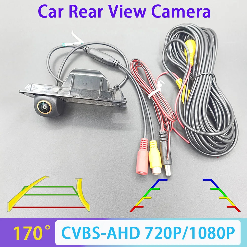 HD Rear View Backup Camera Reverse AHD CVBS License Plate Light Fits