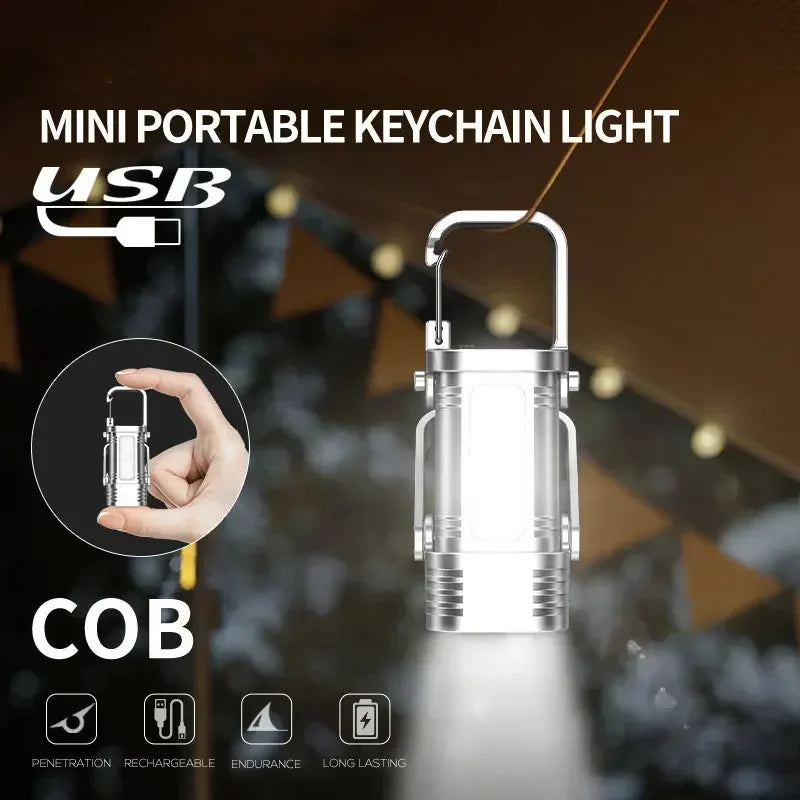 ESMARTER Mini Keychain Flashlight – Rechargeable LED Torch
