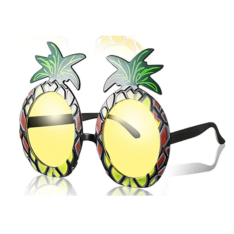 Hawaiian Plastic Glasses Flamingo Pineapple Sunglasses Summer Beach Zpaxo style22