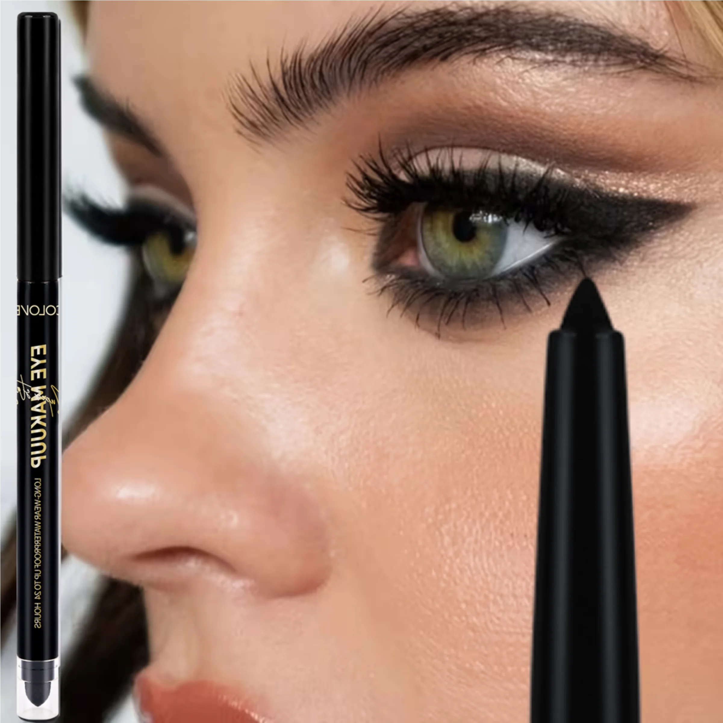 1PC Matte Eyeliner Gel Pencil - Dual-Ended ,Long-Lasting Waterproof & Smudge-Proof, Precise Tip for Easy Control Zpaxo