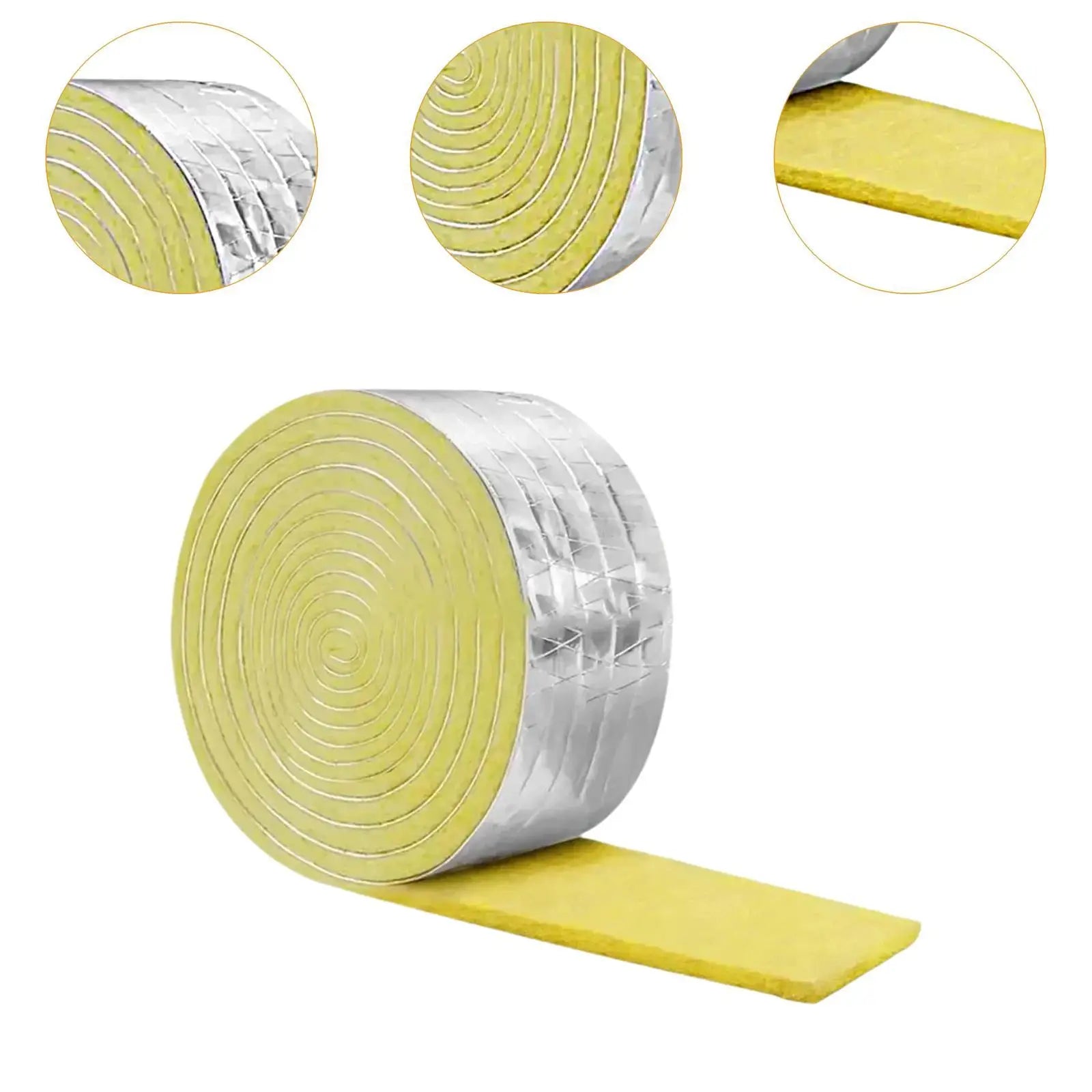 Pipe Insulation Tape 33ft AC Line Protective Glass Wool Wrap Winter Zpaxo