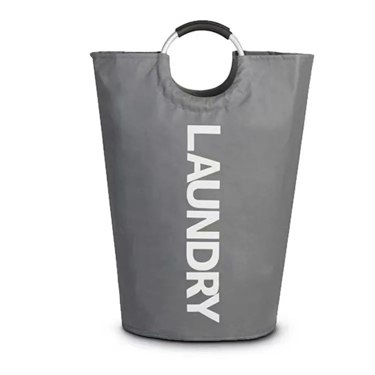 Extra-Large Waterproof Laundry Basket with Padded Handle - Foldable, Multi-Purpose Storage for Bathroom, Laundry Room, Balcony Zpaxo Light Grey