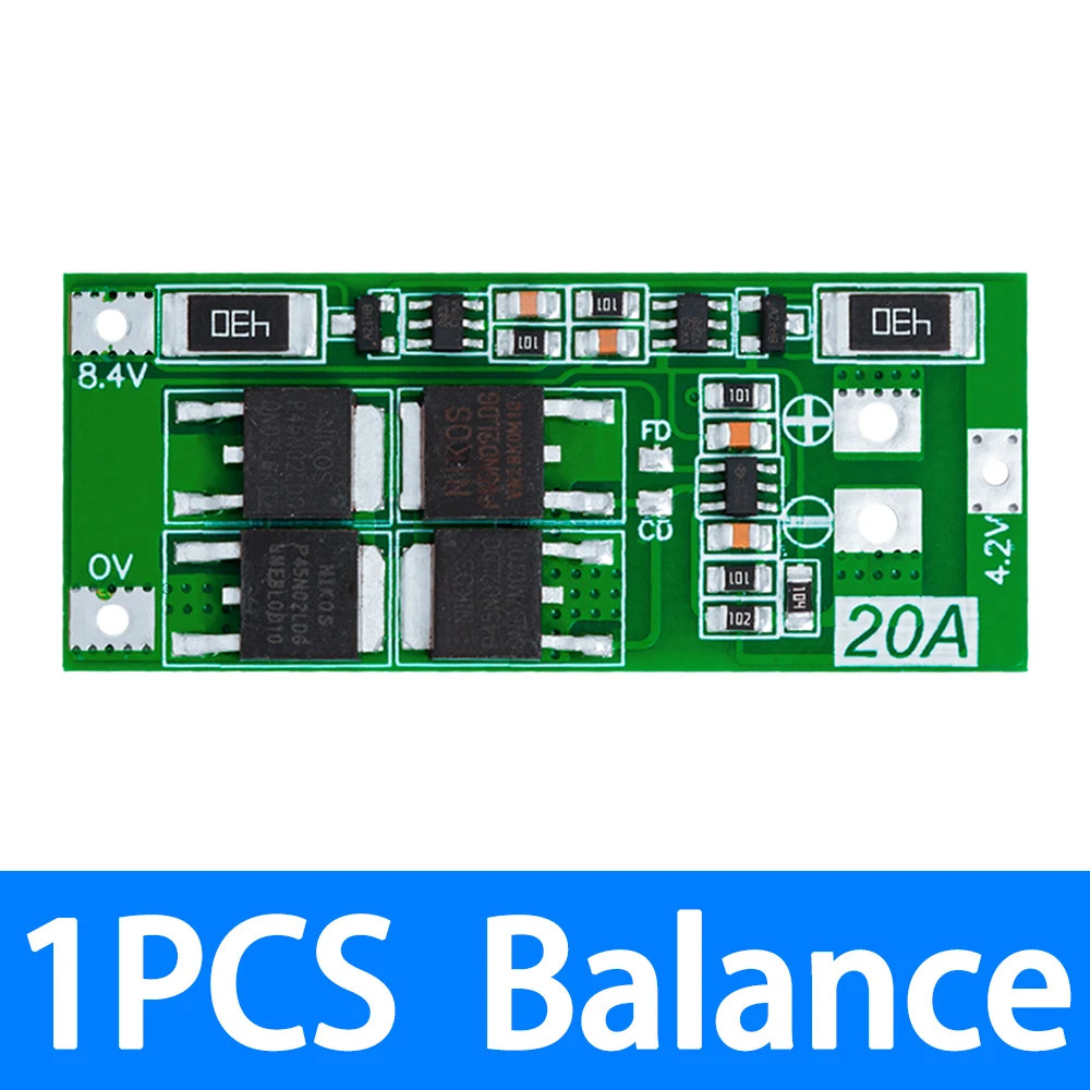 2S 20A 7 4V 8 18650 Lithium Battery Protection Board BMS Standard Zpaxo 1pcs Balance