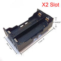 DIY ABS 18650 Battery Case 1 2 3 4 Slot 18650 Battery Holder 18650 Battery Storage Box 1X 2X 3X 4X Batteries Container Hard Pin Zpaxo 2 slot