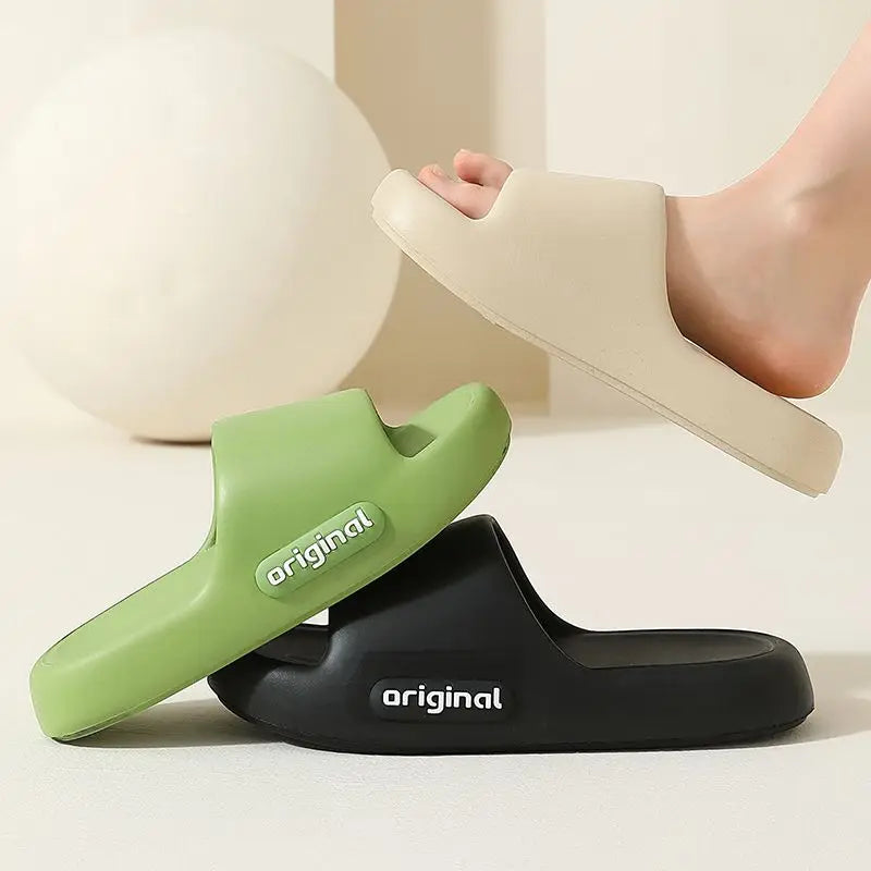 Summer Platform Cloud Slippers Women Lightweight Solid Soft Sole EVA