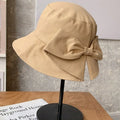Women's Bowknot Fisherman Hat Reversible Dual-side Bucket UV Sun