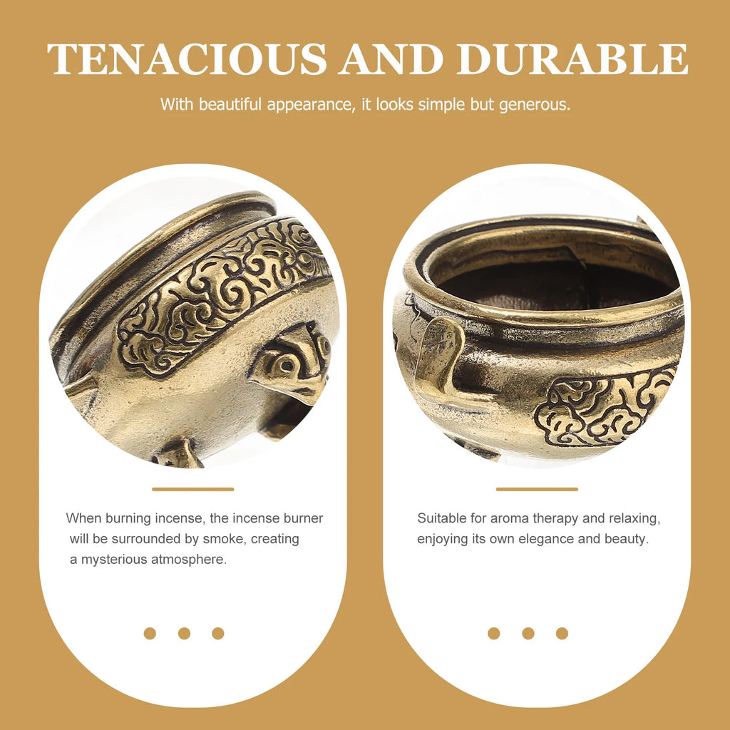 Creative Brass Incense Burner Home Censer Holder Desktop Ornament