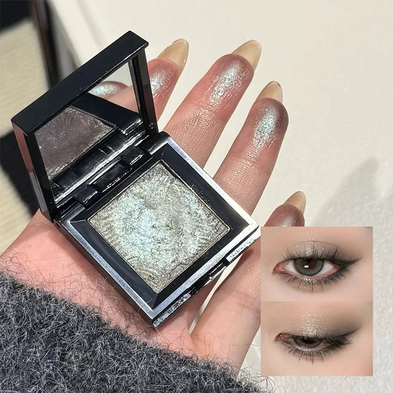 Wine Red Shimmer Highlighter Eyeshadow Palette Lasting Glitter Pearly Eye Shadow Makeup Mashed Potato Fine Shimmer Eye Pigments Zpaxo