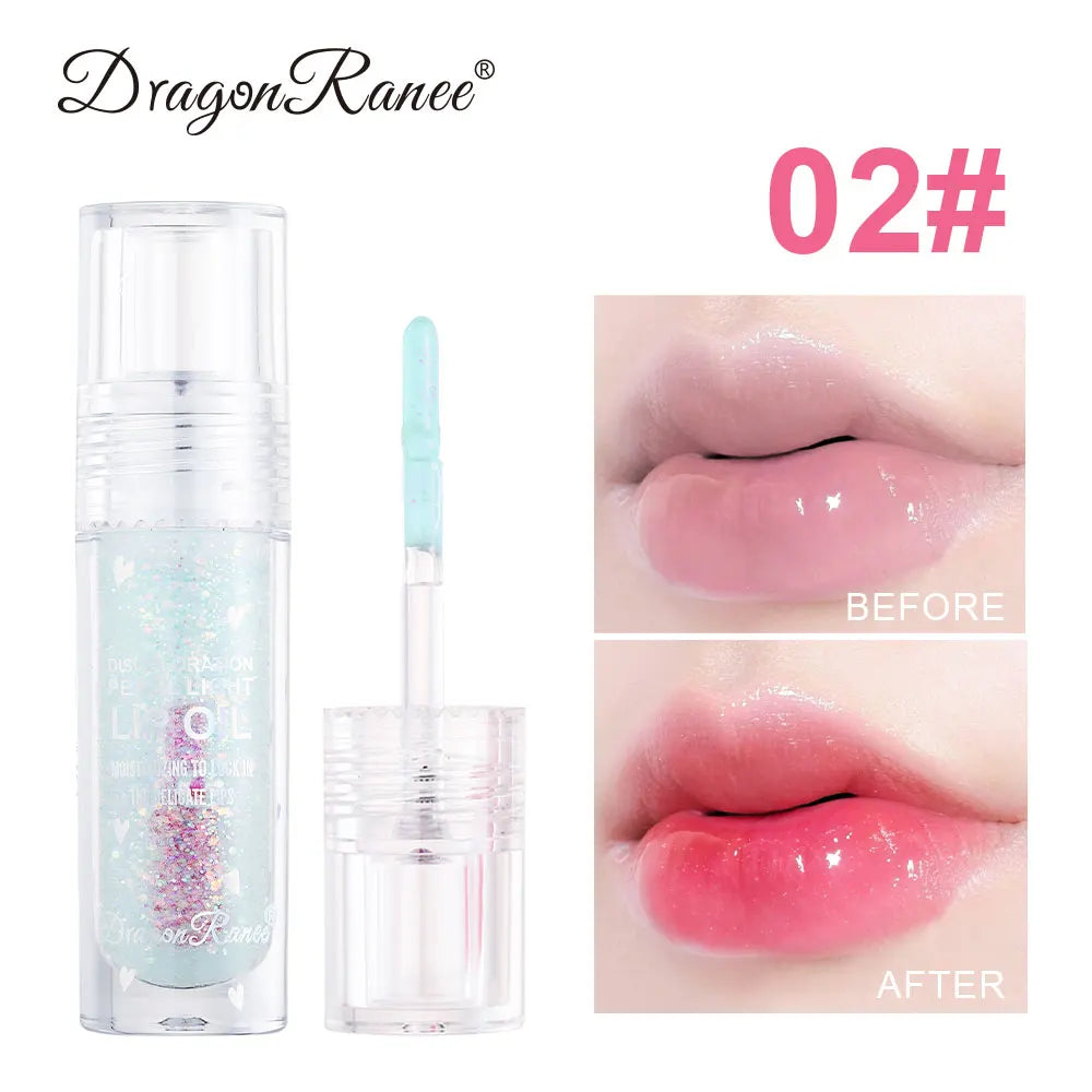 Lip Oil, Lip Gloss, Long-Lasting Moisturizing Tinted Lip Oil, Natural Color, Soft and Smooth Lips, Non-Sticky Glossy Finish, Lipstick Base Lip Gloss Zpaxo 2Dr117