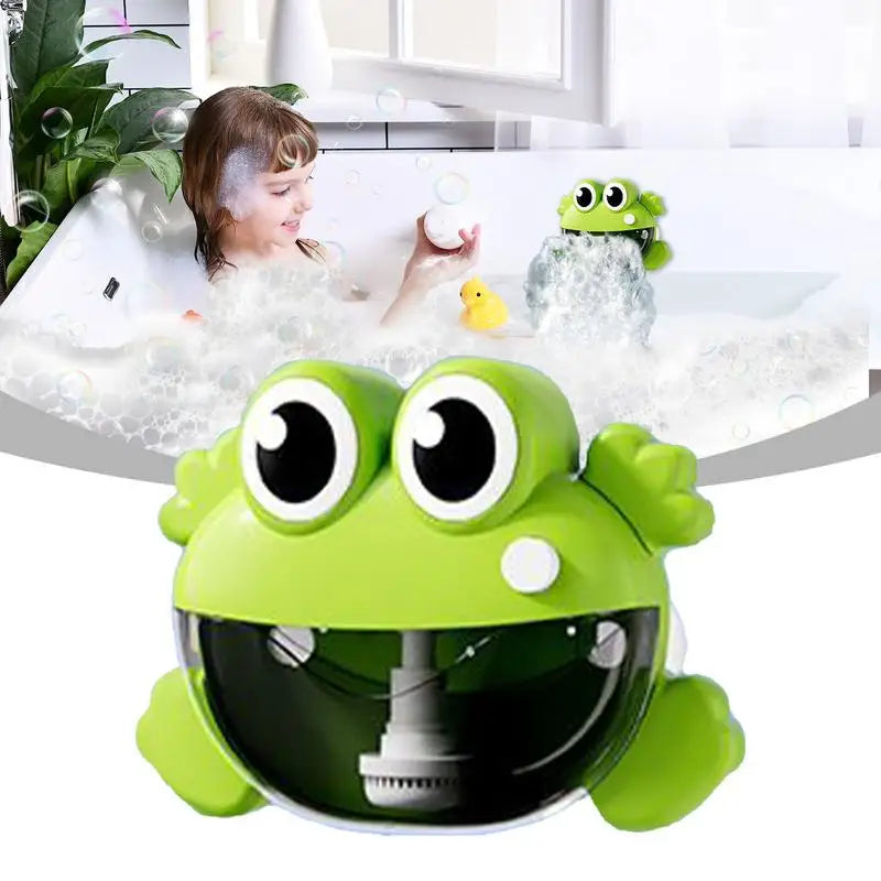 Bathtub Bubble Machine Bathtime Cute Frog Crocodile Toys Baby Bath Bubble Machine Bathtime Shower Toys Birthday Easter Basket Zpaxo