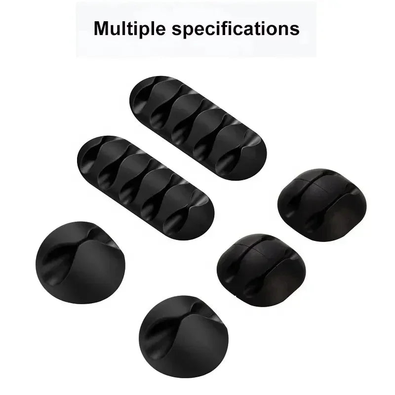 Cable Cord Wire Organizer Silicone USB Winder Management Clips Self Zpaxo