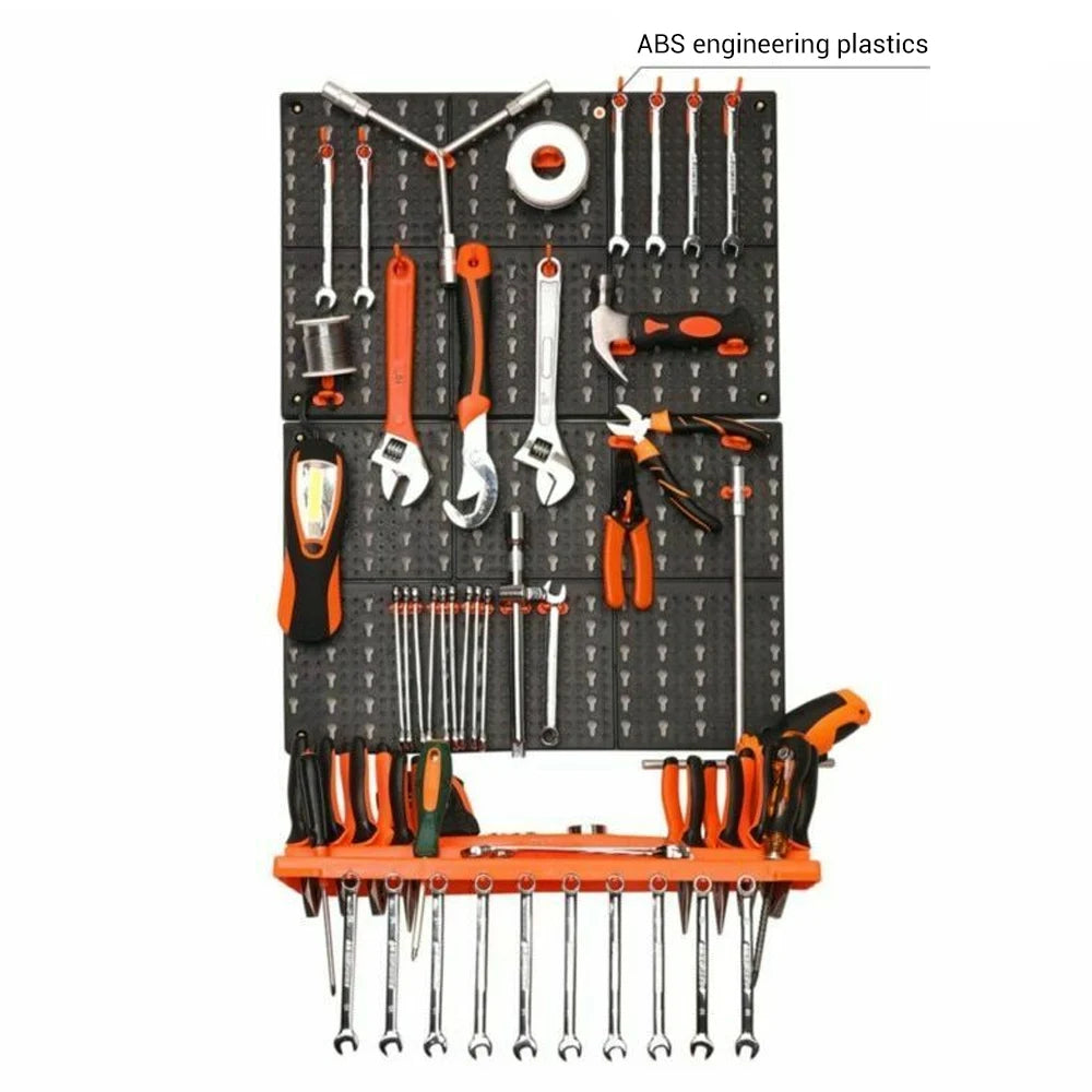 10pc Wall-Mounted Hardware Tool Holder Plastic Storage Hanging Board Hole Hook Parts Garage Organize Attachment for Workshop Zpaxo