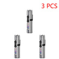 1- Mini Flashlight USB Rechargeable Aluminum Magnetic Bright LED