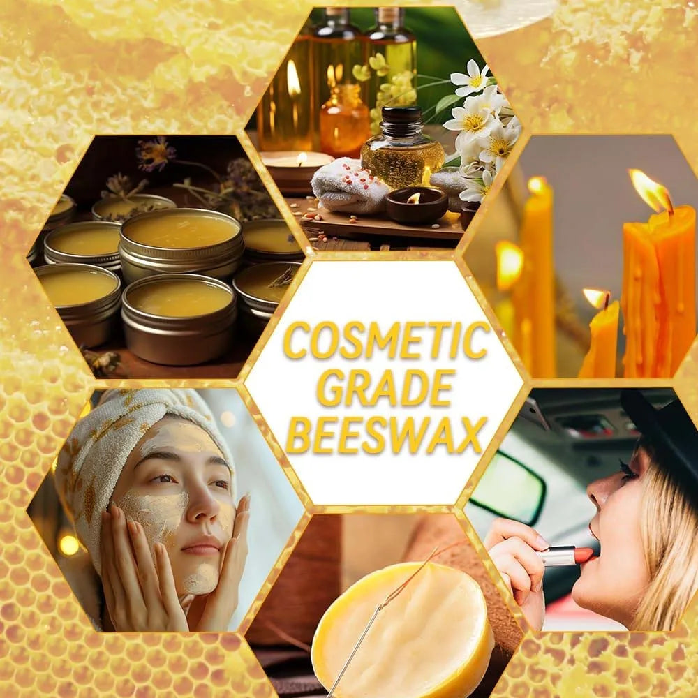 Natural Yellow Beeswax 100/200/500g – Candle, Soap & Lip Balm Natural Craft Wax Zpaxo