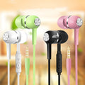Wired Headphones 3.5mm Jack In Ear Headset Wired Earphones with Mic Bass HiFi Stereo Earbuds Sports In-line Control For Phones Zpaxo Pink