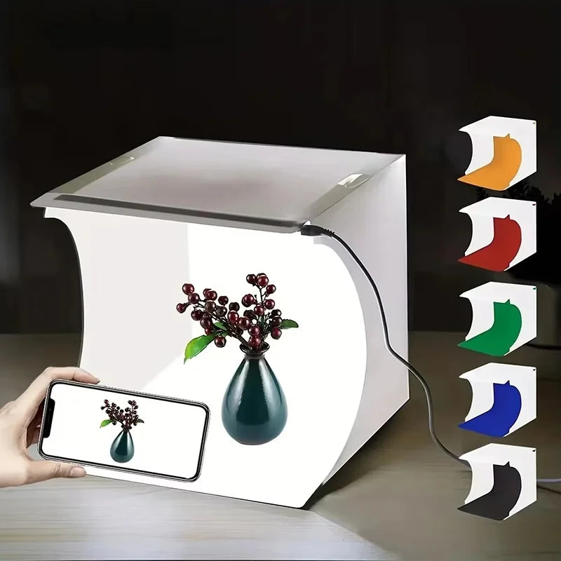 Mini LED Light Photobox Panels Folding Portable 1100LM Photo Lighting